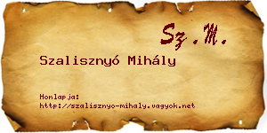Szalisznyó Mihály névjegykártya